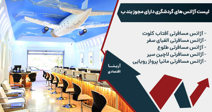 لیست آژانس های گردشگری دارای مجوز بند ب