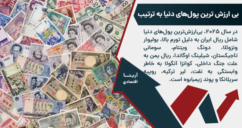 بی ارزش ترین پولهای دنیا به ترتیب